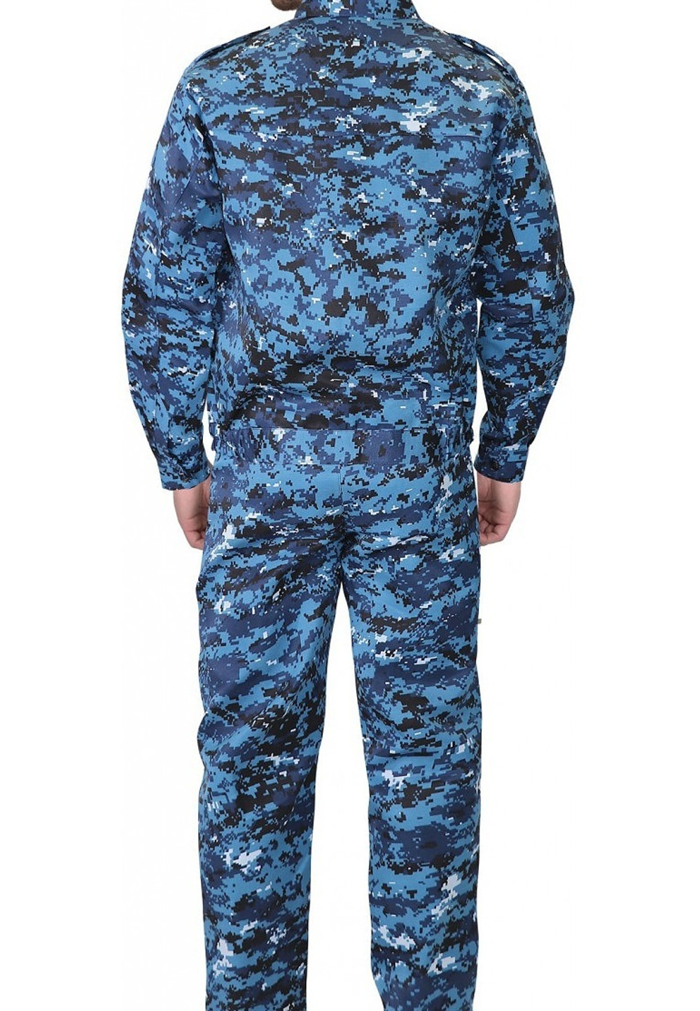 Смесовая ТВИЛ синий пиксель с грязным оттенком