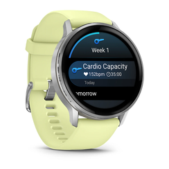 Умные часы Garmin Venu 4 - 45мм Silver with Citron Silicone band