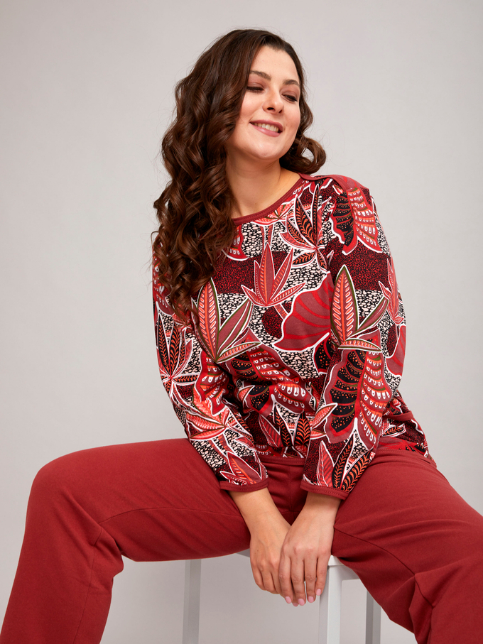 Костюм с брюками КБ-71/терракотовый-тропик