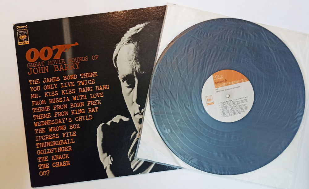 Винтажная виниловая пластинка LP John Barry And His Orchestra James Bond 007 Great Movie Sounds Of John Barry (Japan 1975)
