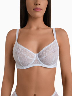 Бюстгальтер OIRO с мягкими полупрозрачными чашками Edelweiss