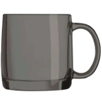 Кружка стеклянная 380мл «Нордик» сияющий графит P9322