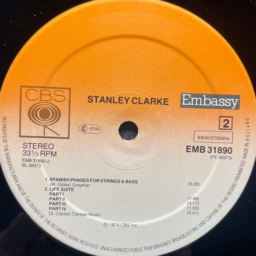 Stanley Clarke ‎– Stanley Clarke (Голландия 1982г.)
