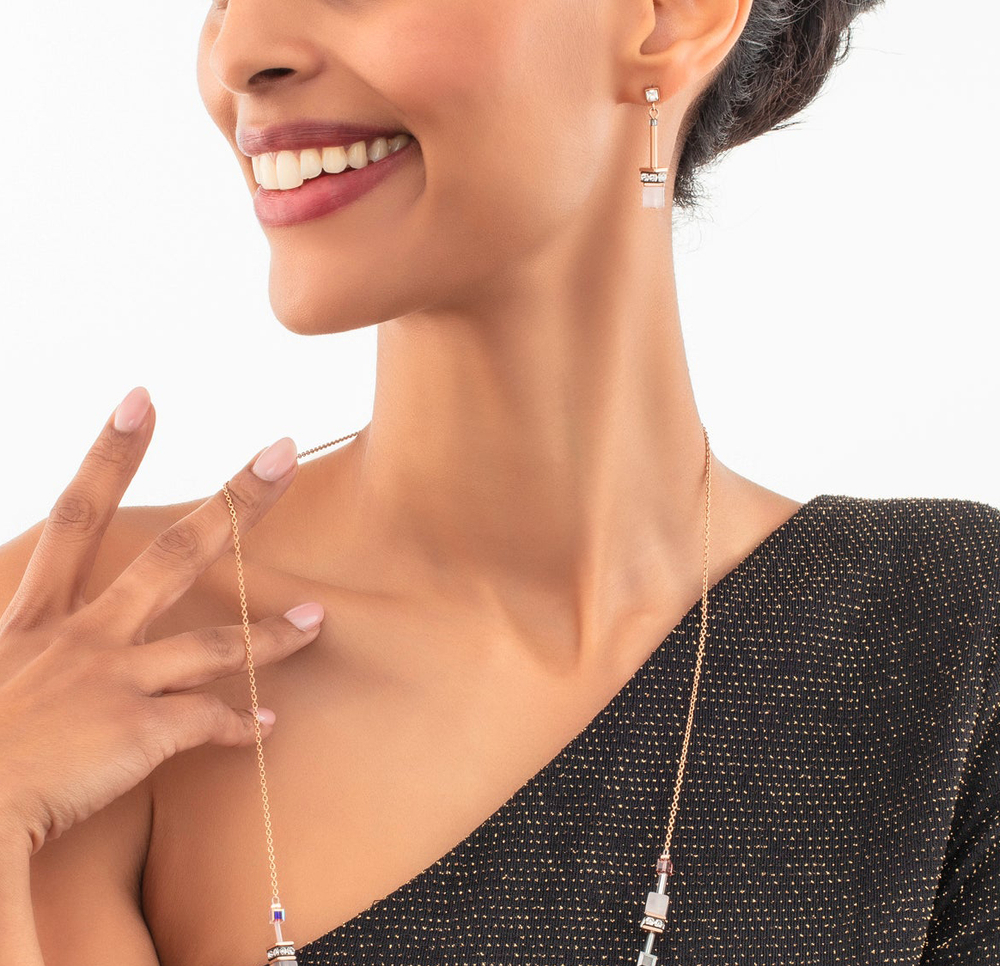 Серьги Coeur de Lion Rose-Grey 3035/21-1912