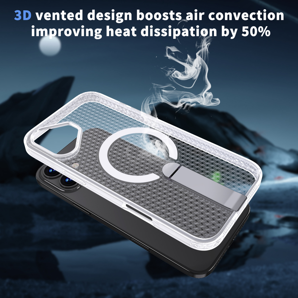 Прозрачный чехол Mesh Pro Magnetic Case для iPhone 16 Plus