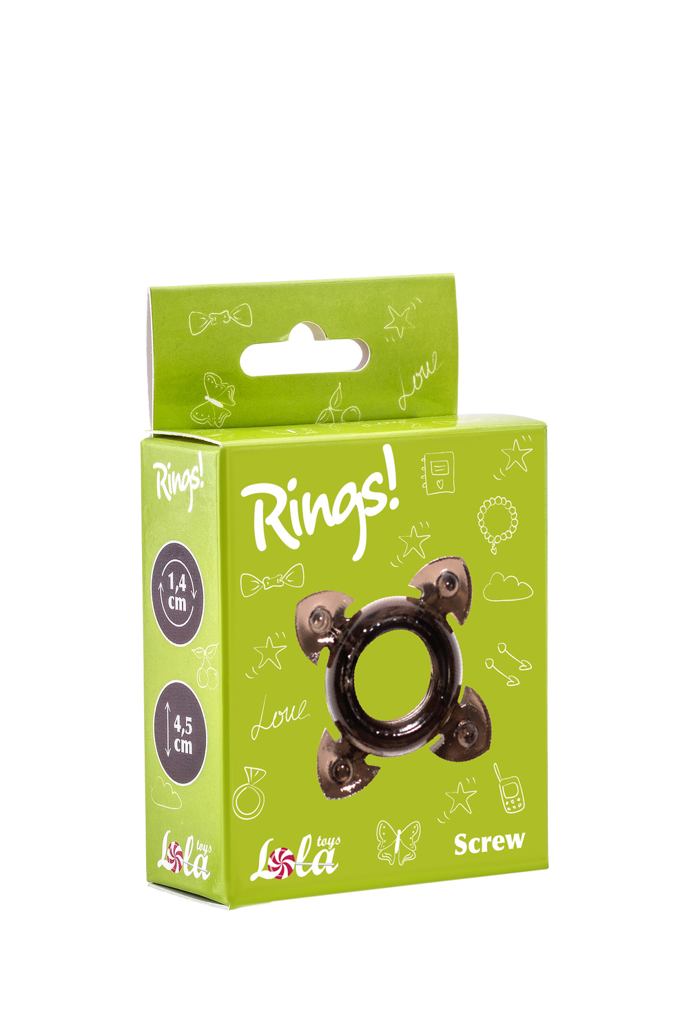 Эрекционное кольцо Rings Screw black