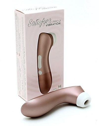 Стимулятор Satisfyer Pro 2 Vibration (11 волновых программ) (10 программ вибрации) (Цвет: золотисто-коричневый с белым)