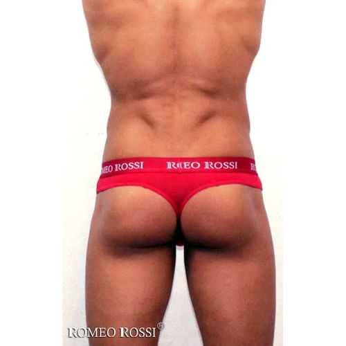 Мужские трусы стринги c резинкой Romeo Rossi красные RR1006-08
