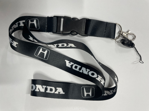 Honda (черный) / Брелок, шнурок для ключей на шею Honda (Хонда), ланъярд, крафт, черный (1 шт)