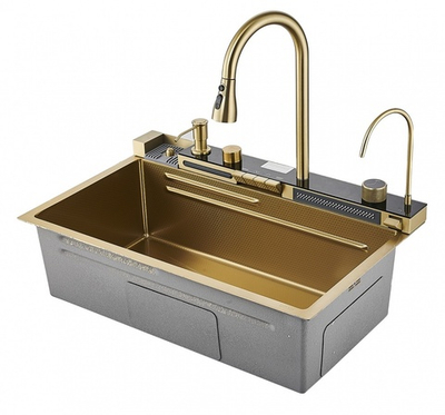 Мойка многофункциональная НЕРЖ (75х46мм) МАТ. ЗОЛОТО  САВОЛ