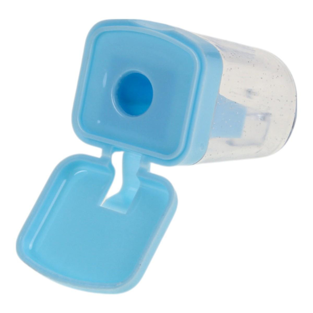 Точилка "Light" с контейнером, 1 отв, с крышкой, 4 пастельных цв. с блестками