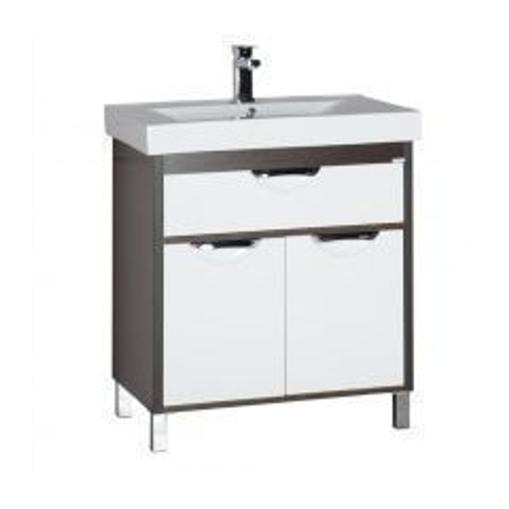 Тумба с раковиной Aquanet Гретта 75 венге