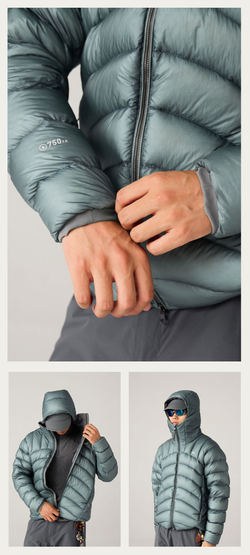Пуховик Nothomme Blue 750 Fill Power Lightweight Packable Hooded Down Jacket for Men