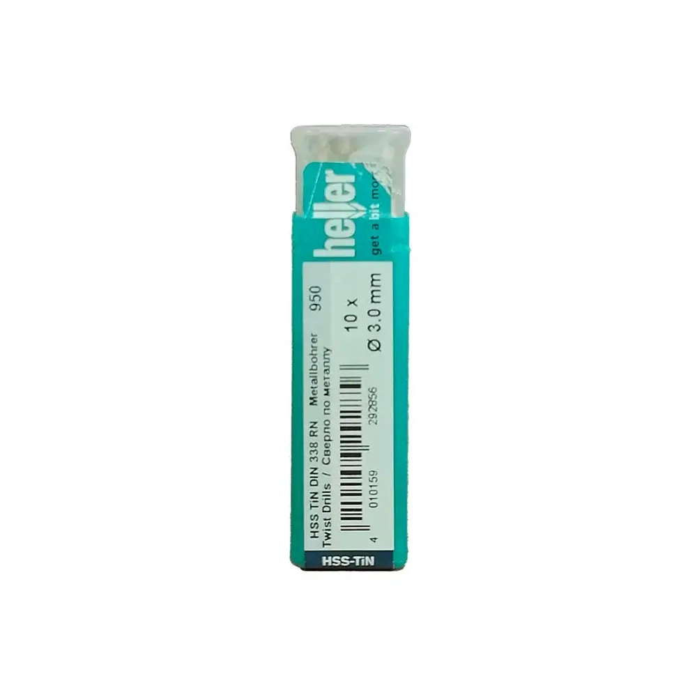 Сверло по металлу 3х33х61 мм HSS TiN Heller 29285