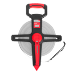 Рулетка геодезическая 100 м х 12,5 мм, открытый корпус, фиберглассовая лента Matrix