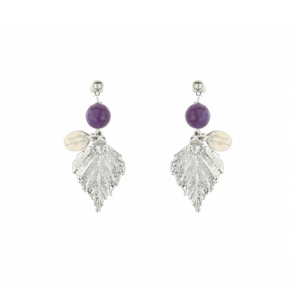 Серьги листья Ester Bijoux Берёза F802-S BW