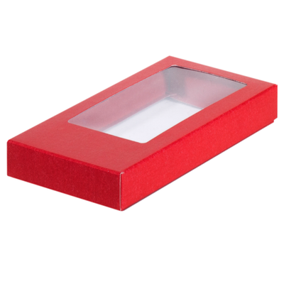 Упаковка для шоколадной плитки 180*90*17 мм (КРАСНАЯ)