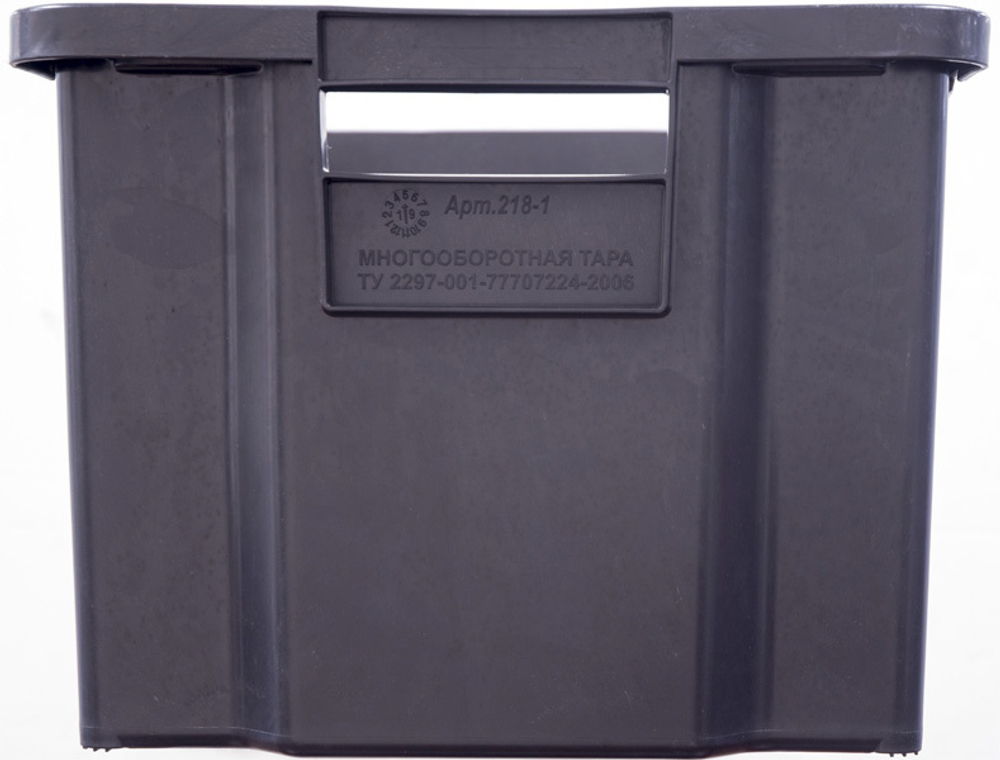 Ящик сплошной 600×400×300 мм, объем 52 л., арт.: 218-1, чёрный, код: 19564