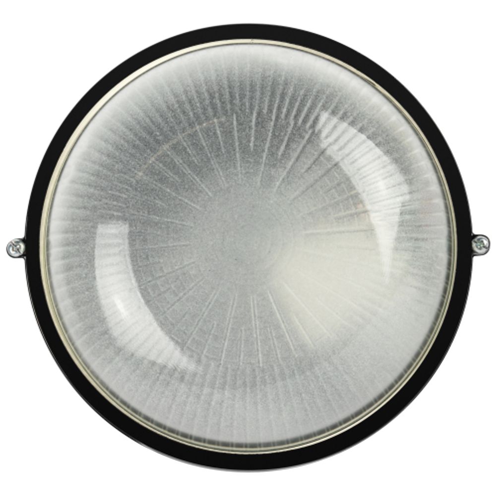 Светильник ЭРА НБП 03-100-001 Акватермо алюминий/стекло IP54 E27 max 100Вт D240 круг черный | Светильники ЖКХ РБ