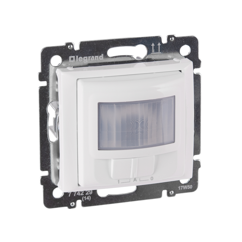 Датчик движения двухпроводной с возможностью ручного управления 250Вт пассивный инфракрасный без нейтрали - белый Valena Classic LEGRAND