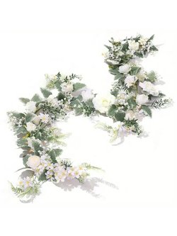 Цветы искусственные для декора белые розы 15001