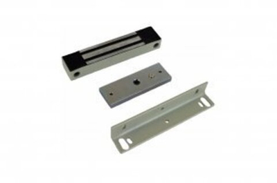 ML-180K серый  Электромагнитный замок,  180 кг, с уголком , 12В/0,4А,