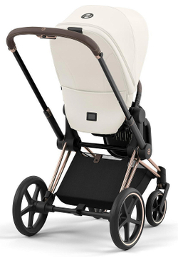 Коляска 3 в 1 Cybex Priam IV Rosegold complete и автокресло Aton S2 i-Size Moon Black Off White