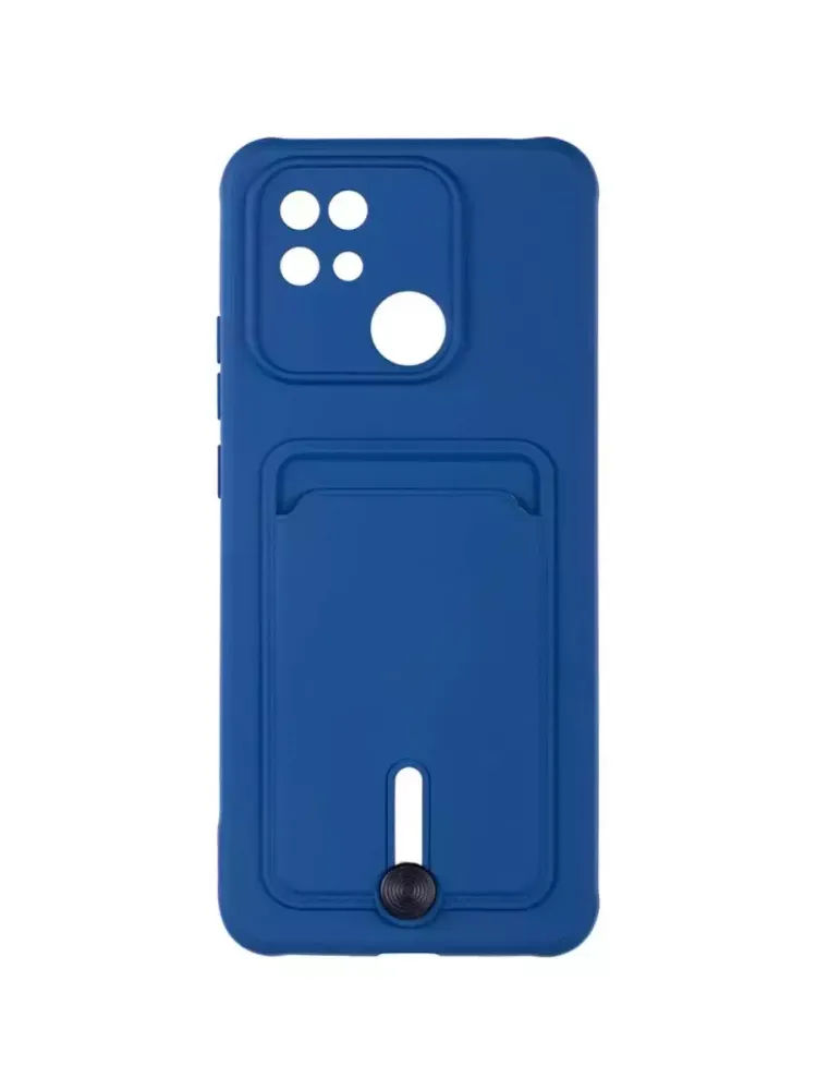 Накладка Xiaomi 10C Card Holder с выталкивателем карты Zibelino синий
