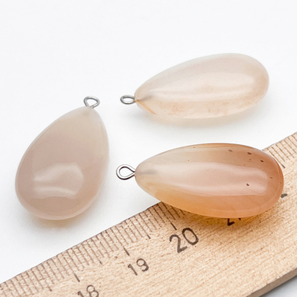 Подвеска Капля, халцедон, размер 28*16 мм, цена за 1 шт