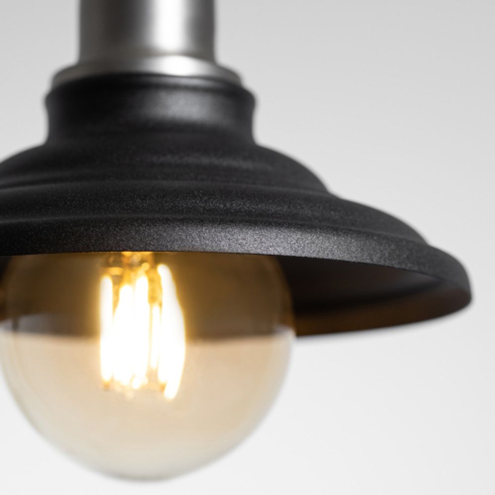 Светильник подвесной ЭРА PL4 BK/BN под лампу E27 высота плафона 80мм подвеса 800мм черный/темный никель | Подвесы в стиле LOFT