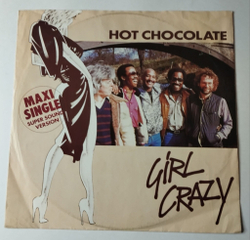 Винтажная виниловая пластинка LP Hot Chocolate Girl Crazy (Germany 1982) Maxi Single 45 RMP