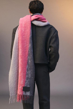 ZARA ШАРФ ИЗ СМЕСОВОЙ ШЕРСТИ - LIMITED EDITION, РОЗОВЫЙ