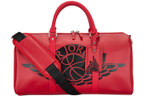 Jordan Artificial Leather Gym Bag, Handbag, Crossbody Bag, Luggage Bag, Travel Bag Regular Unisex Red