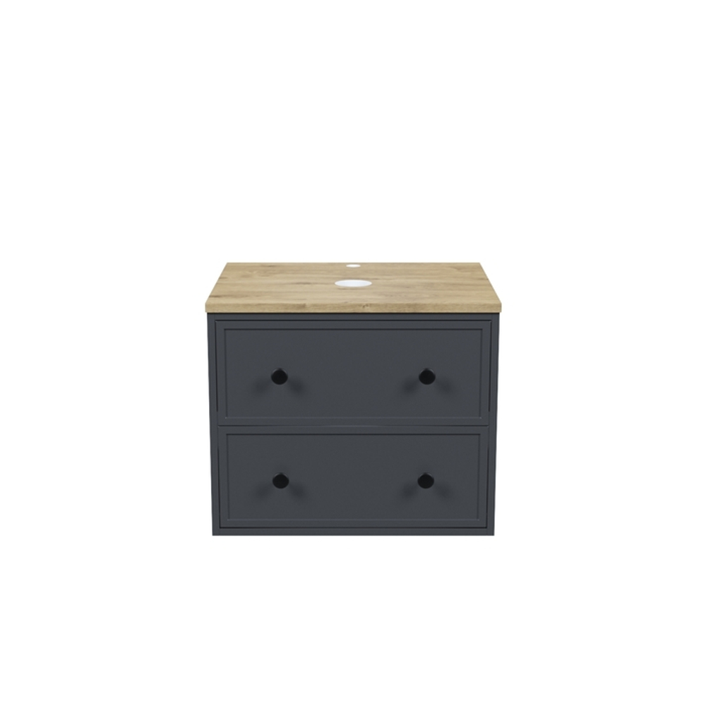 Тумба подвесная IDDIS Torr, со столешницей МДФ, дуб верона, 60 см, темно-серый, TOR60DVi95K