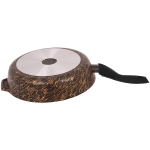 Сковорода глубокая 28см со съемной ручкой и стекл. крышкой «Грация» (черный/золото) сгчз282а