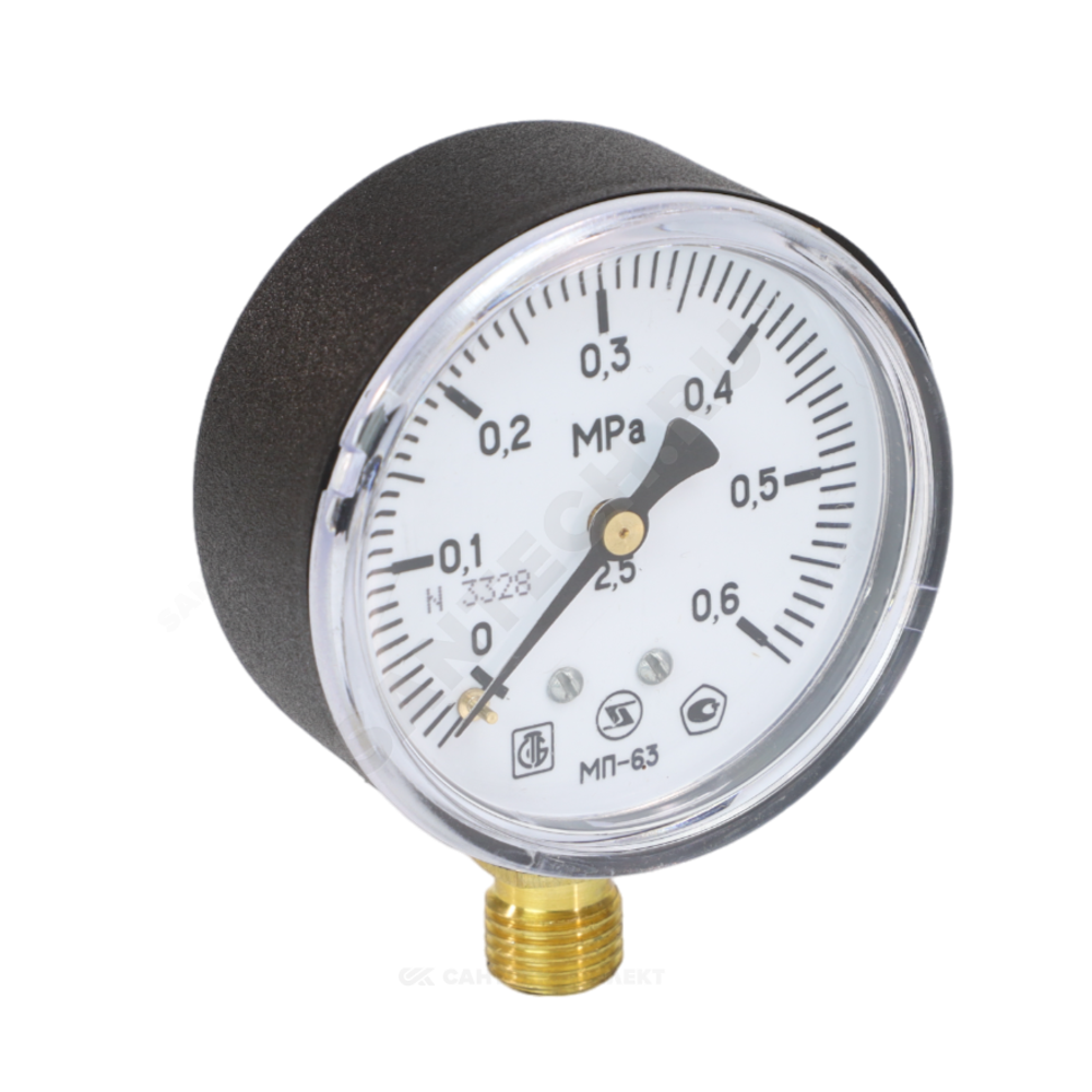 Манометр МП-63 радиальный Дк63мм 0-1,0 МПа кл.2,5 G1/4" ЗАВОД ТЕПЛОТЕХНИЧЕСКИХ ПРИБОРОВ