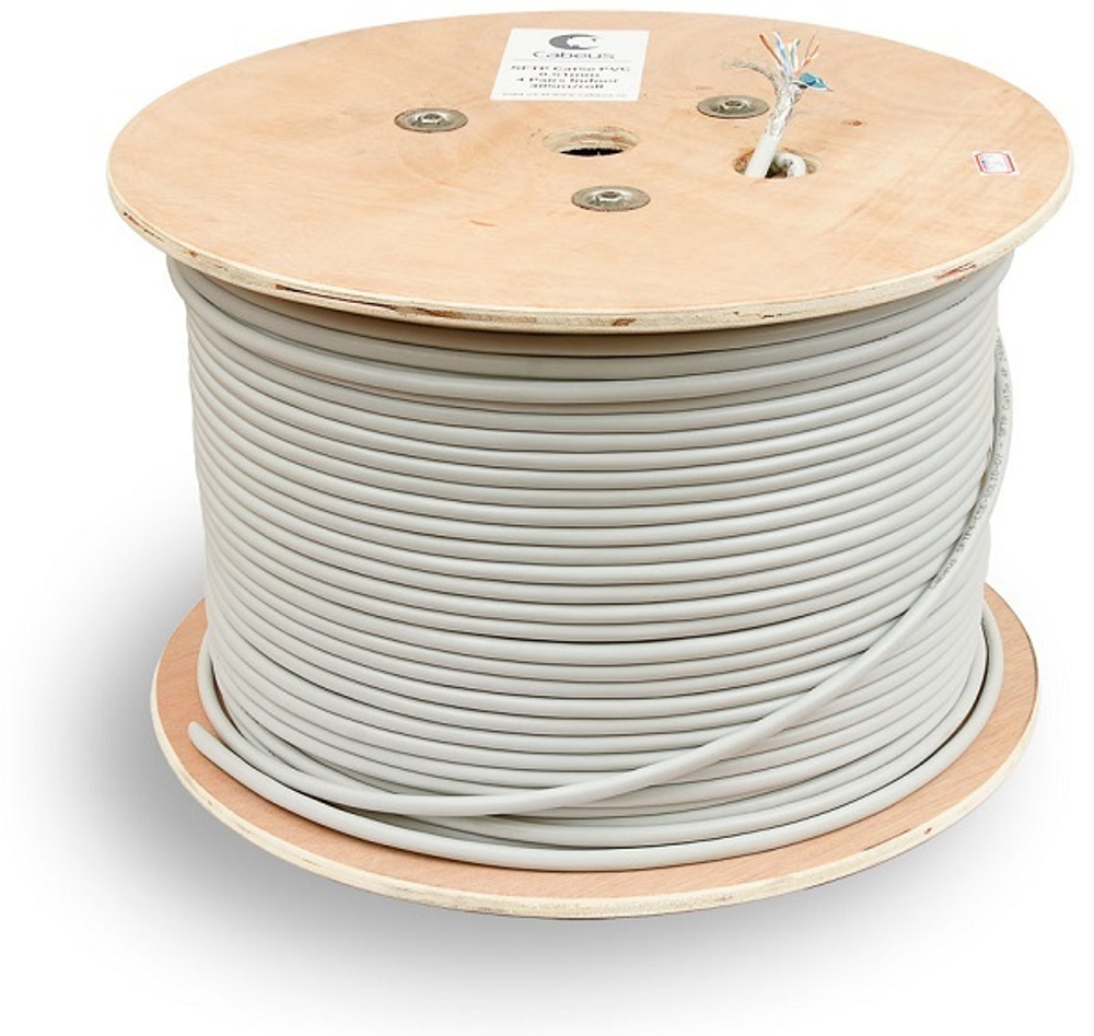 Кабель витая пара F/UTP 6 кат. 4 пары Cabeus FTP-4P-Cat.6-SOLID-GY