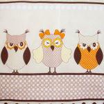 Комплект постельного белья 6-ти предметный "ЛУННЫЕ СОВЯТА", борт 4 части,  поплин