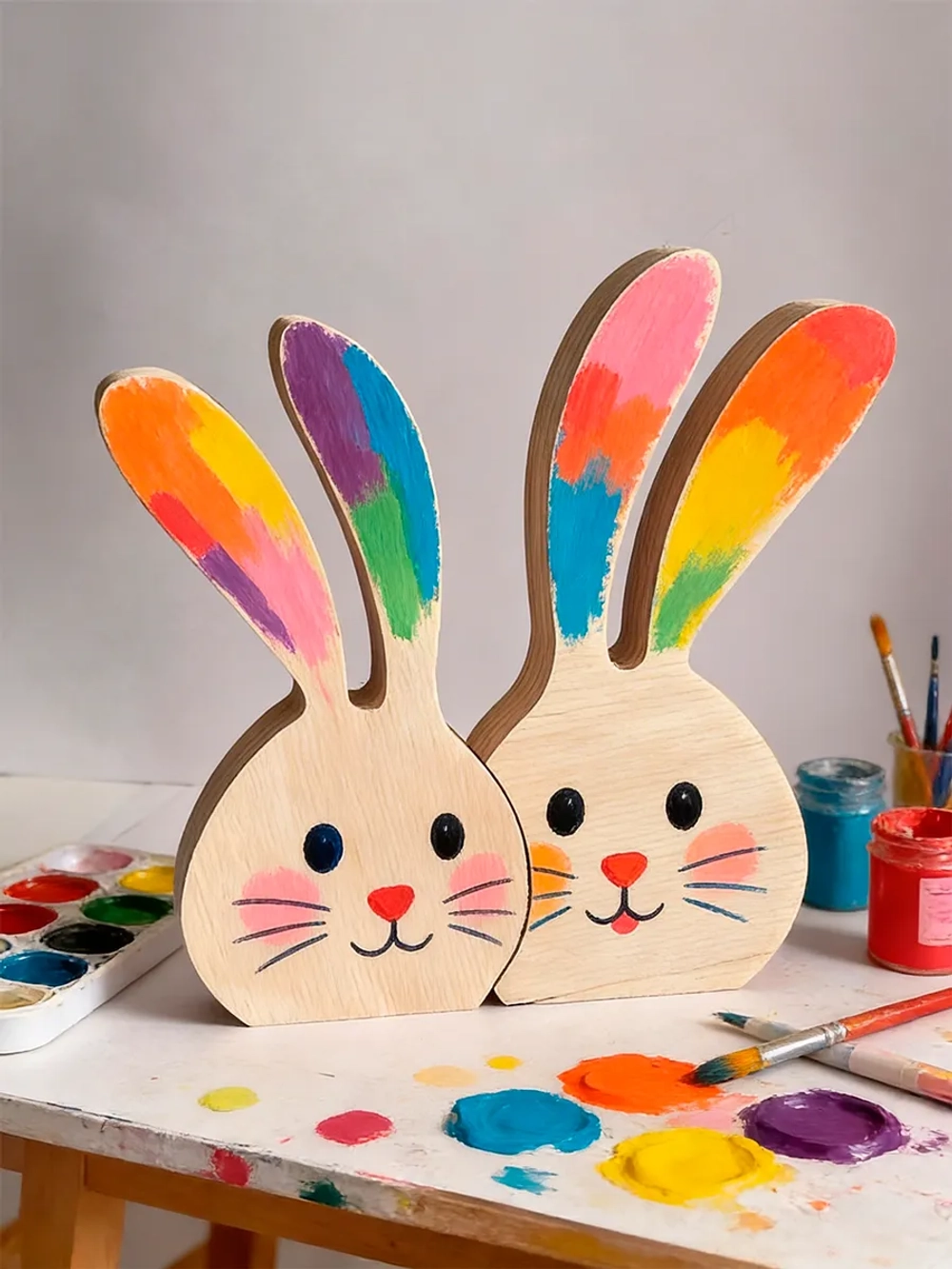 Фигурки для раскрашивания, пасхальный декор кролики