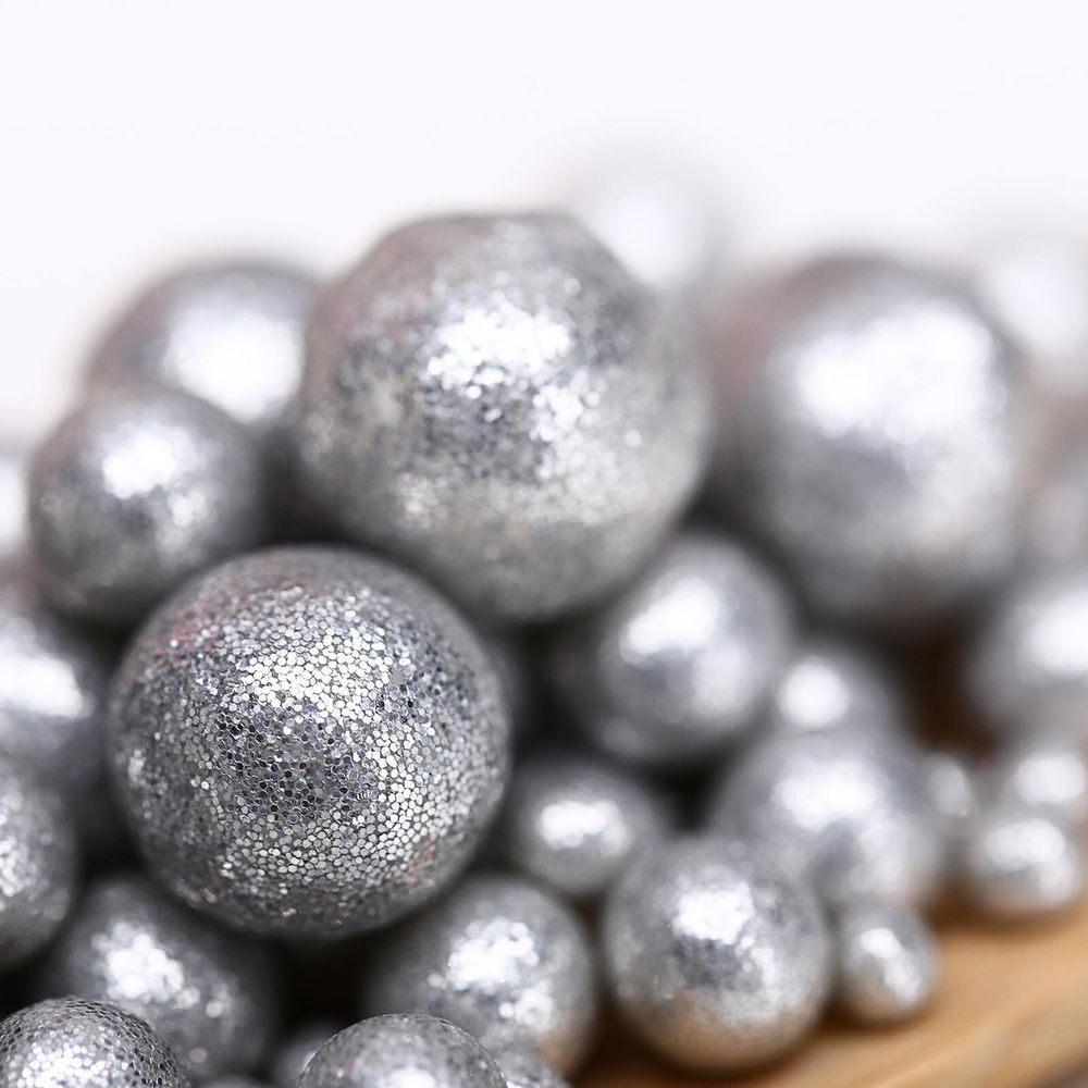 Кондитерская посыпка с мягким центром &quot;Блеск&quot;, серебро, 50 г