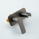 Смеситель с гигиенической лейкой 25к G7248-92  GAPPO встраиваемый, ОРУЖЕЙНАЯ СТАЛЬ