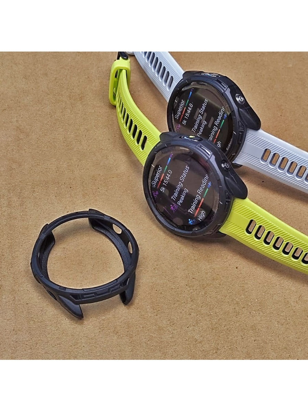 Защитный бампер чехол для часов Garmin Forerunner 965 материал TPU (Черный)