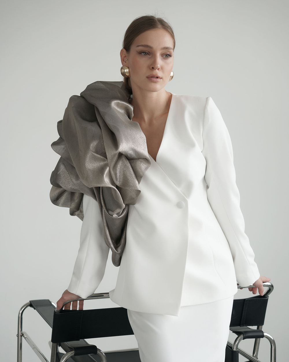 Жакет «Бублик» в жемчужном