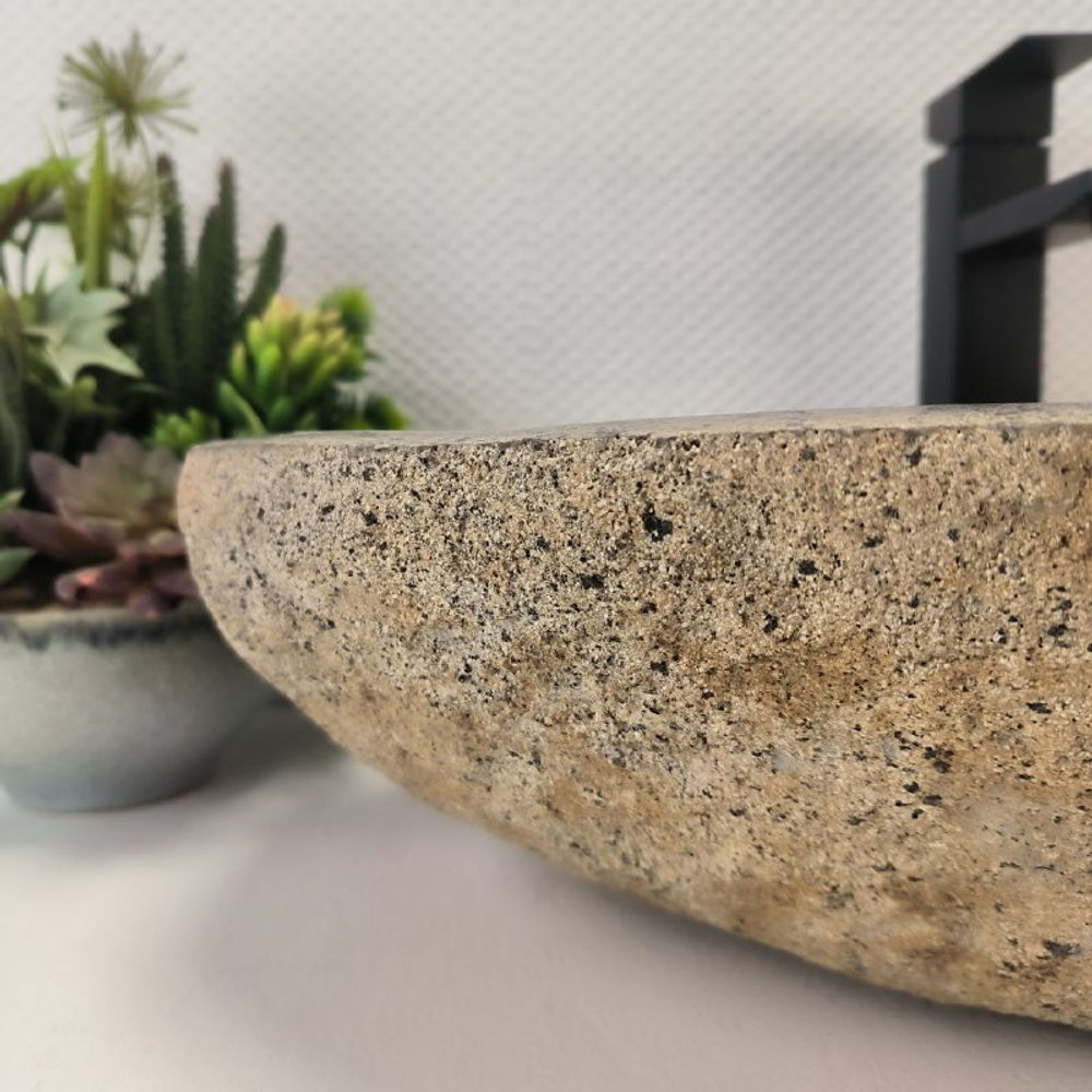 Раковина из речного камня RS-63633 (60*36*15) 0124