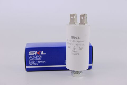 Конденсатор пусковой CBB60 6,3uF, 450V CAP511UN