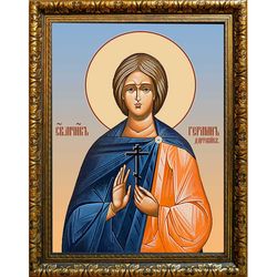 Герман Диррахийский мученик. Икона на холсте.