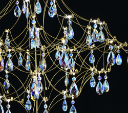 Подвесная люстра светодиодная с пультом и хрустальными подвесками K9 MyFar Allegria MR2643-66P-50СD