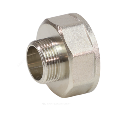 Переход латунь никель Ду 15х10 (1/2"х3/8") ВР/НР VALFEX VF.592.N.012.038