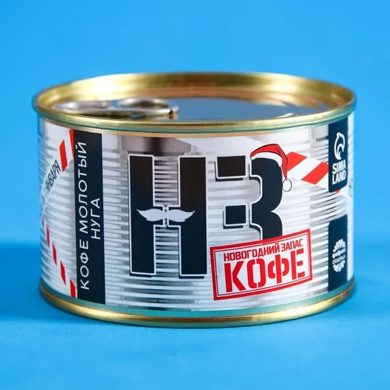 Кофе молотый «Новогодний запас» в консервной банке, вкус: нуга, 30 г.