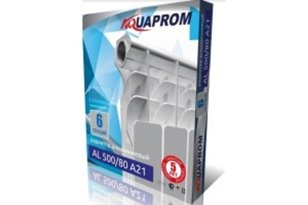 Радиатор АL "Аквапром"  500X80 (6сек.)